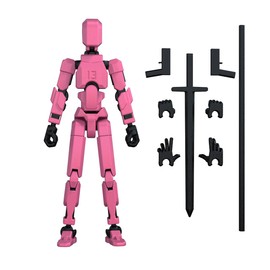 MerryXD Titan 13 Action Figure, Lucky 13 Action Figure T13 Action Figure 3D Printed Multi-Jointed Movable, Nova 13 Action Figure Dummy 13 Action Figure Toy for Boy Pink
