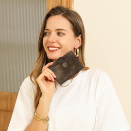 Blucoay Womens Wallet,RFID Blocking Wallet Women Soft Leather Bifold Wallets For Women Card Holder With Removable ID Window partridge