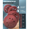 PICTORIS Schleifpapier 125mm Klett grobes Set – Exzenterschleifpapier mit langer