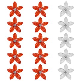 15 Pieces Small Flower Hair Clips, Kids Mini Hair Clips, Girls Headband Decoration, Flower Gripper Hair Accessories, Crystal Hair Clips