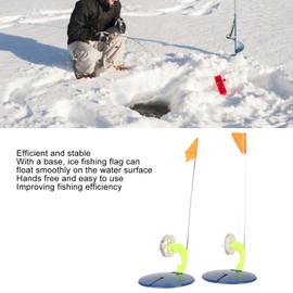 Sonew 6 Set Ice Fishing Flag Kit, Winter Fishing Rod Indicator Flag for Man and Woman Outdoor Activity, Ice Fishing Equipment for Winter Fishing Accessory