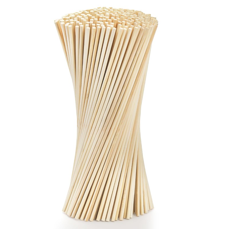 Cididu 300 Pcs Wooden Dowel Rods, 1/4 x 14 Inch