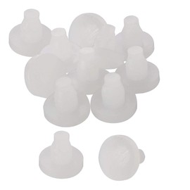 uxcell 12pcs 7mm White Stem Bumpers Glide, Patio Outdoor Furniture Glass Table Top Anti-collision Embedded