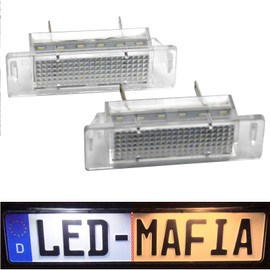 LED Number Plate Lighting Module E-Mark Plug & Play Xenon Look 2a