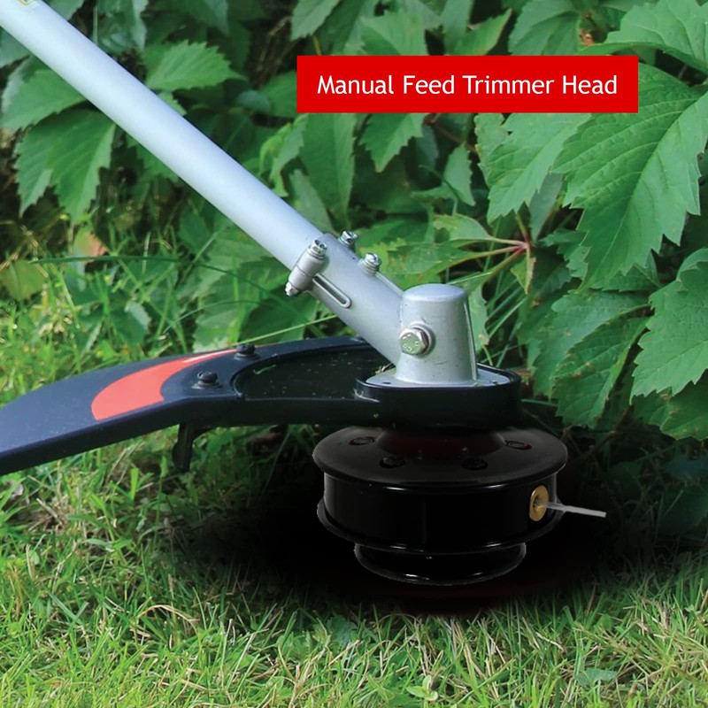SPARES2GO Universal Dual Line Manual Feed Head with Bolts for