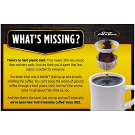 Chock Full O’Nuts Donut Shop Medium Roast, K Cup Compatible Coffee Pods, Eco-Friendly Keurig-Compatible Single Serve Cups, 12 Count (Pack of 1)