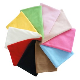 Angoily 10Pcs Colorful Patchwork Fleece Fabric for DIY Crafting Soft Sewing Material for Home Decor Random Colors for Handmade Projects and Accessories for Women