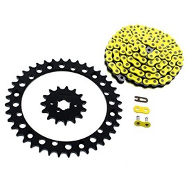 89-06 fits Yamaha YFZ 350 Banshee Yellow Non O-Ring Chain & Black Sprocket 15/40 104L