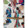 Fabric by Meter Colorful Geisha Pattern Japanese Style Sewing Material