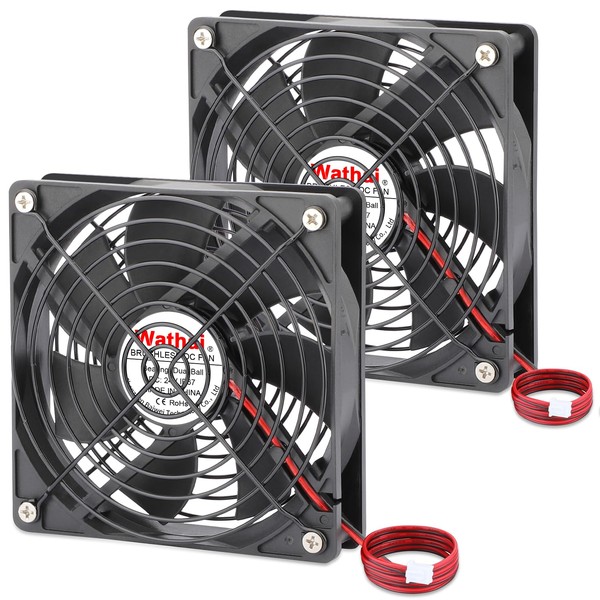 2 Pack Wathai IP67 Waterproof 24V DC 120mm x 25mm