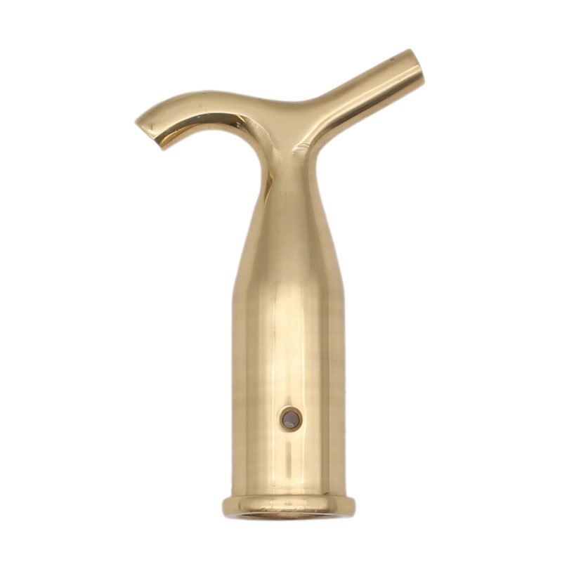 EAI Sash Window Blind Pole Hook - Polished Solid Brass