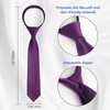 Alizeal Boys Solid Color Pre-tied 2.4'' Zipper Skinny Neckties for