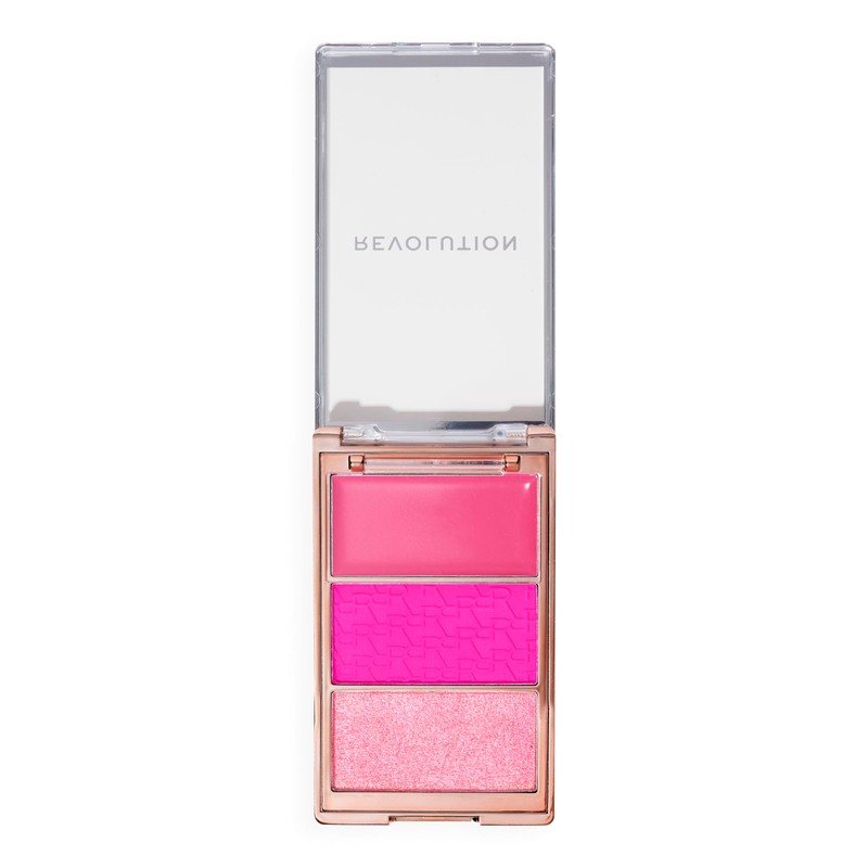 Revolution, Blush Icon Palette, Cream & Pressed Powder Blusher, Highly
