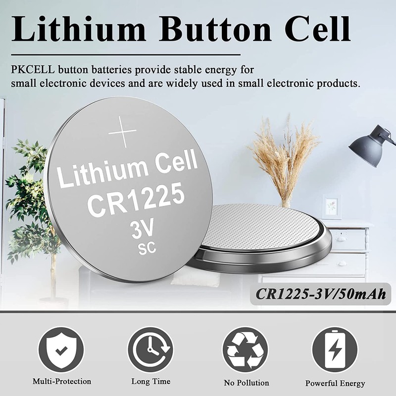 PKCELL CR1225 3V Lithium Battery CR 1225 3V Button Batteries