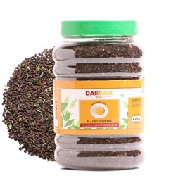 Darsam Assam Black Tea 17.6 oz (500 g) Whole Leaf, Single-Origin, Unblended Loose Leaf, Bold & Aromatic Daily Brew, Airtight Jar for Freshness, Non-GMO, Gluten-Free