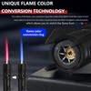 Torch Lighter, Red/Blue Flame Adjustable with Safety Lock, Bright Fire