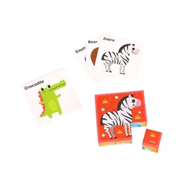 Andreu Toys- Animal Block emboîtables et Puzzles, 921 TL690, Multicolore