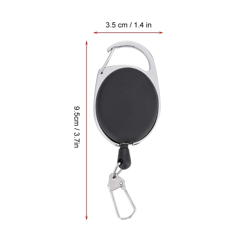 Alomejor Retractable Key Ring ABS High Performance Retractable Key Chain