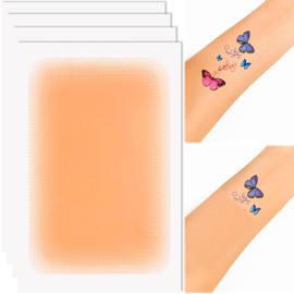 Deozu 4pcs Tattoo Cover Up Patch, Invisible Breathable Scar Tape, Waterproof Sweatproof Concealer Sticker for Scar, Skin Cover Up Pad for Birthmarks, Dark Spots (Yellow Skin)
