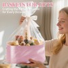 Woven Basket with Gift Bags and Ribbons, 14"X 10" X