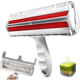 LYAN Pet Hair Remover Brush + Bonus Lint Roller Eraser – Reusable, No Tape, No Batteries – for Furniture, Clothes, Car Seats & More