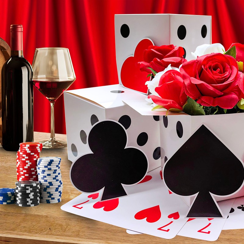 Eylola 12 Pcs White Dice Favor Boxes 6 x 6