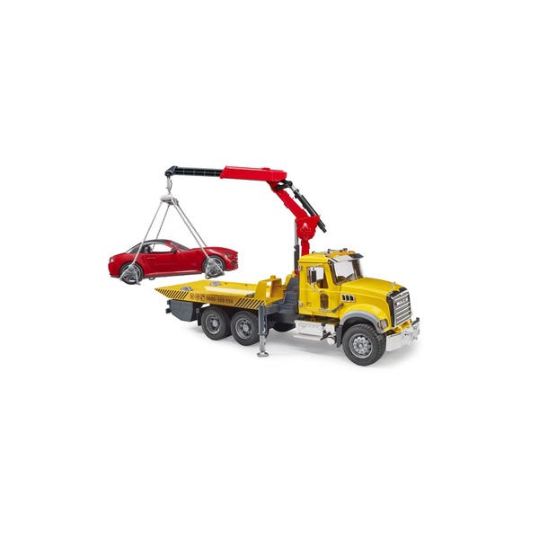 Bruder Toys New Mack Granite Tow Truck with Roadster