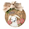 Easter Wooden Hanging Sign Bunny Rabbit Sign Door Decoration Easter