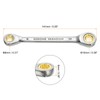 sourcing map 2pcs Double Box End Ratcheting Wrench 8mm x