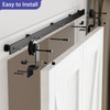CCJH 36" Bi-Folding Sliding Barn Door Hardware Kit for 2