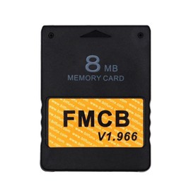 PS2 Fat FMCB Free McBoot Card v1.966, Memory Card for PS2 Fat Console - Plug & Play Video Game Adapter with No Lag (64MB Memory Card for PS2)