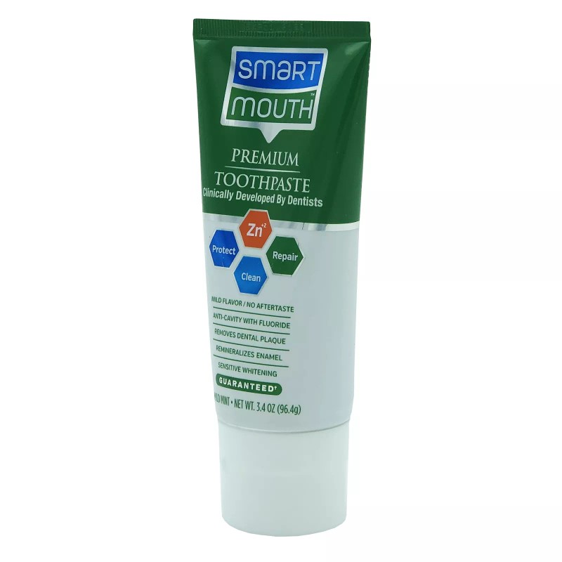 SmartMouth Premium Zinc Ion Toothpaste Protect, Clean, Repair, Mild Mint,