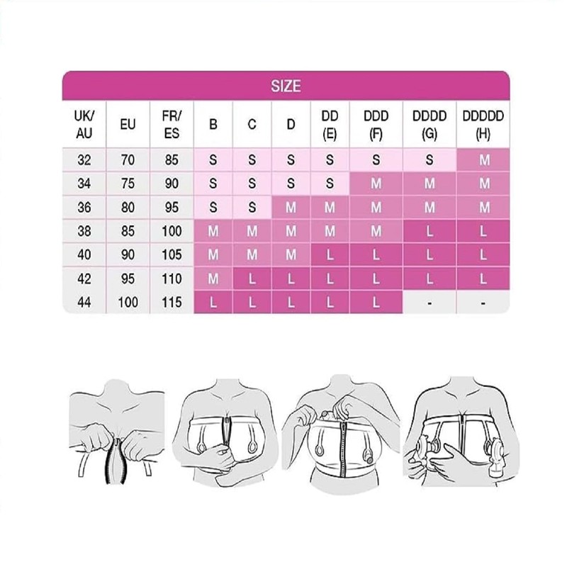 Medela Easy Expression Bustier, Hands-Free Pumping Bra, White, Small