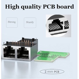 RJ45 Network Ethernet Adapter Splitter,esbeecables E thernet S plitter 1 Male to 2 Female LAN Ethernet Splitter Adapter Suitable Super Cat5,Cat5e,Cat6,Cat7,Cat 8