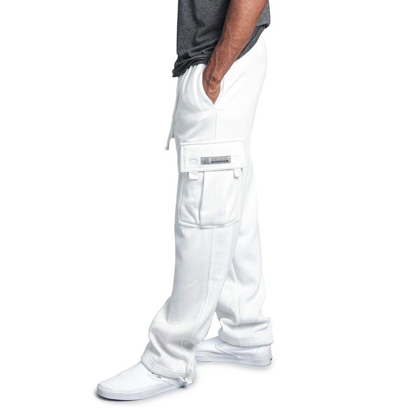 G-Style USA Men's Solid Fleece Heavyweight Cargo Pants FL77 -