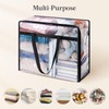 Lifewit 3 Pack Clear Storage Bags, 45L Plastic Clothes Storage