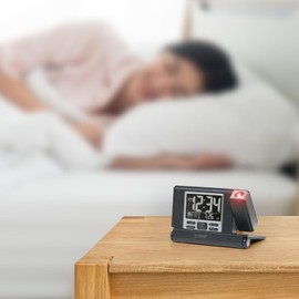 La Crosse Technology 616A-56647-INT Travel Projection Alarm with Fold Out Stand