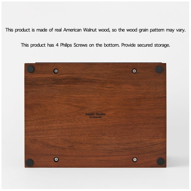 Aspen Studio Walnut Wooden Urn Wooden Urn for Cremation Handcrafted