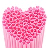 Prurex 50 Pack Pink Heart Shaped Straws (10mm Love-Themed) –