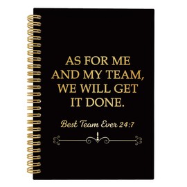 ANIANG Team Gifts for Employees Coworkers Spiral Notebook, Inspirational Journal, Appreciation Gifts 5.5"x8.3" 164pages Lined Notebooks College Ruled, As for Me and My Team Notebook for Office School