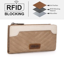 Wrangler Womens Wallet Thin Wallet for Women Bifold Travel Wallets, Card Cases & Money Organizers Ladies Female Credit Card Wallets with Smooth Zippers