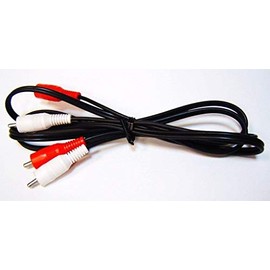 Genuine Japanese made 2RCA Male Twin 2x Phono to 2x Phono Dual RCA Audio Video AV Cable Lead Wire Connectors 1.5m