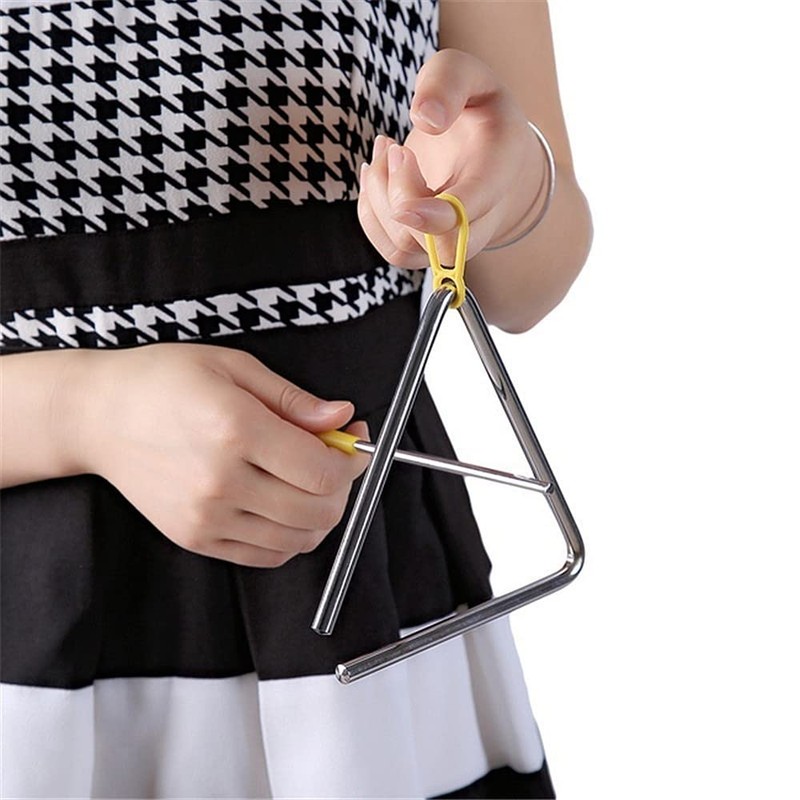 TRIXES 7 Inch Triangle Musical Instruments - Play with Percussion