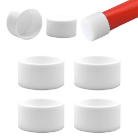 EASYEAH 2" (50.5mm) Silicone Chair Leg Floor Protectors, Rubber Chair Leg Caps, Non-Slip Furniture Pads Round Chair Feet Covers End Caps for Hardwood Floors, Patio & Table Foots, White (4PCS)