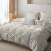 BISELINA 100% Cotton Duvet Cover Set Waffle Weave 3PCS (1