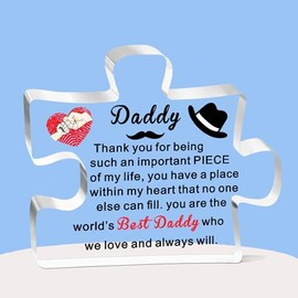 FMCC Dad Gifts Birthday Fathers Day Christmas Best Dad Gifts from Daughter Son Piece of My Life Daddy Acrylic