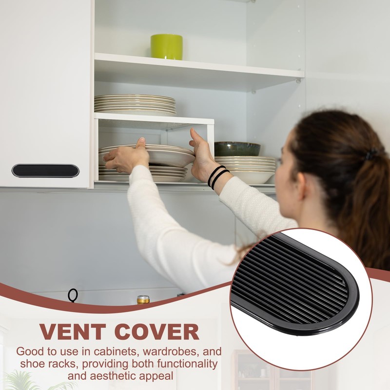 PATIKIL 10 Inch Oval Ventilation Grille, Plastic Air Vent Cover