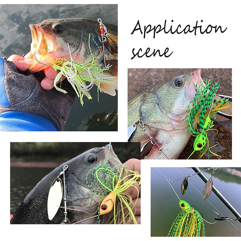 SUPERFINDINGS Over 60pcs 2 Colours 5 Sizes Iron Fishing Bait