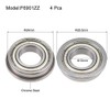 uxcell Flanged Ball Bearings 12x24x6mm Double Shielded Chrome Steel Bearing,