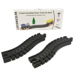 Locorico - 2 Flexible Wooden Train Rails